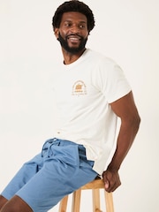FatFace Seaton Blue Pull On Shorts - Image 8 of 9