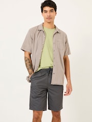 FatFace Seaton Dark Grey Pull On Shorts - Image 1 of 6