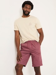 FatFace Seaton Plum Purple Pull On Shorts - Image 1 of 7