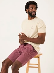 FatFace Seaton Plum Purple Pull On Shorts - Image 6 of 7