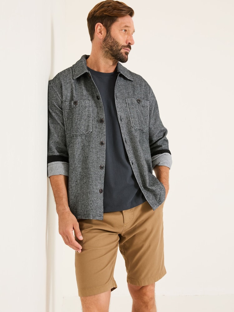 FatFace Dark Stone Stow Garment Dye Shorts - Image 1 of 6