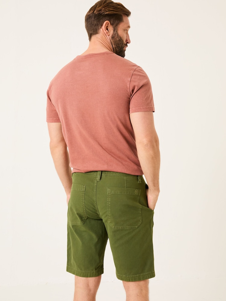 FatFace Green Stow Garment Dye Shorts - Image 2 of 8