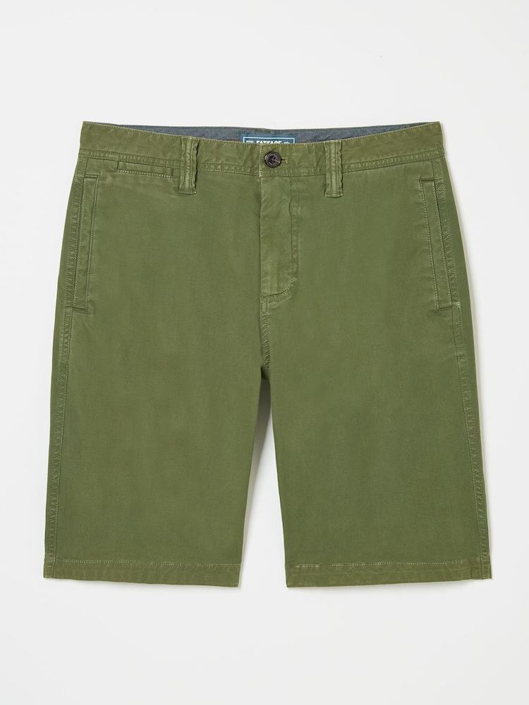 FatFace Green Stow Garment Dye Shorts - Image 8 of 8