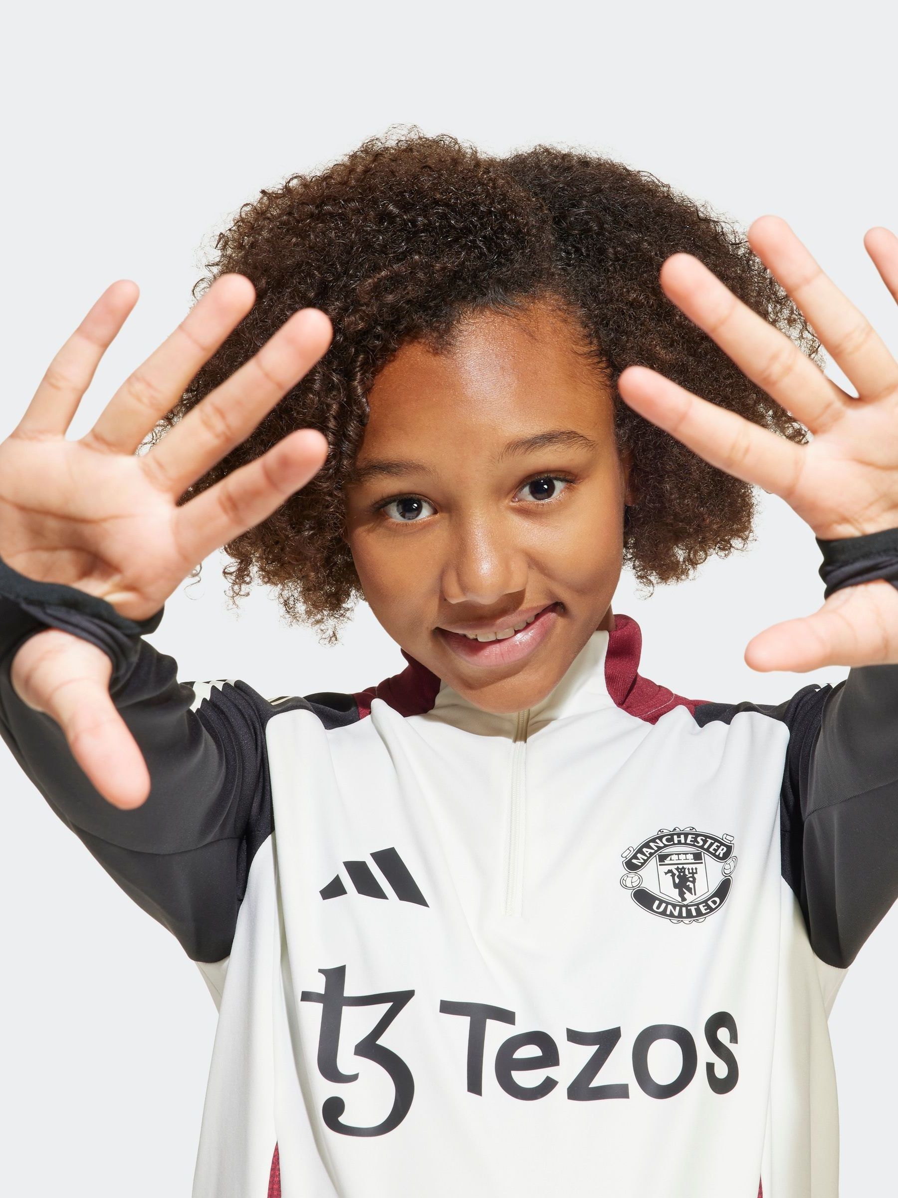 Buy adidas White Kids Manchester United Tiro 24 Training Top from
