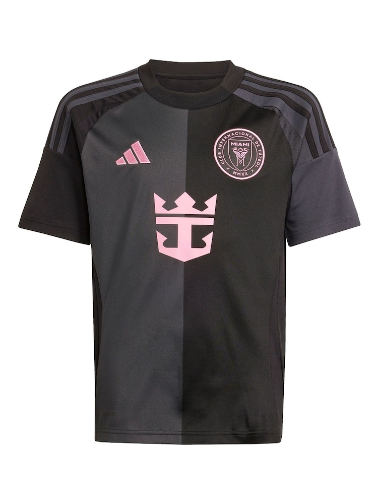 adidas Black Kids Inter Miami CF 25/26 Messi Away Jersey Football Shirt - Image 3 of 4