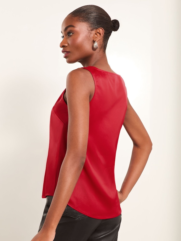 Lipsy Red V Neck Satin Trim Vest - Image 4 of 4 Lipsy Red V Neck Satin Trim Vest - Image 4 of 4