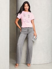 Lipsy Pink Christmas T-Shirt - Image 2 of 4