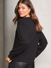 Lipsy Black Christmas Sweatshirt - Image 4 of 4
