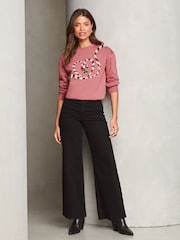 Lipsy Pink Christmas Sweatshirt - Image 3 of 4
