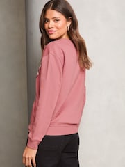 Lipsy Pink Christmas Sweatshirt - Image 4 of 4