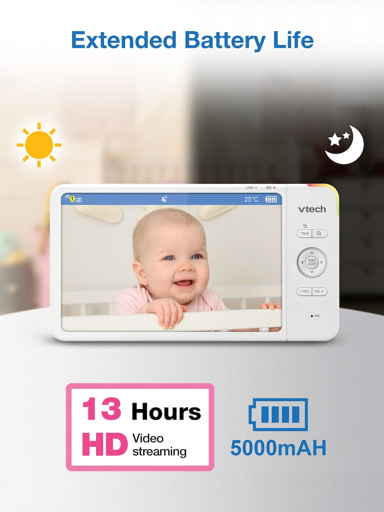 V-Tech WM7367HD 7Inch Video Baby Monitor - Image 6 of 6 V-Tech WM7367HD 7Inch Video Baby Monitor - Image 6 of 6