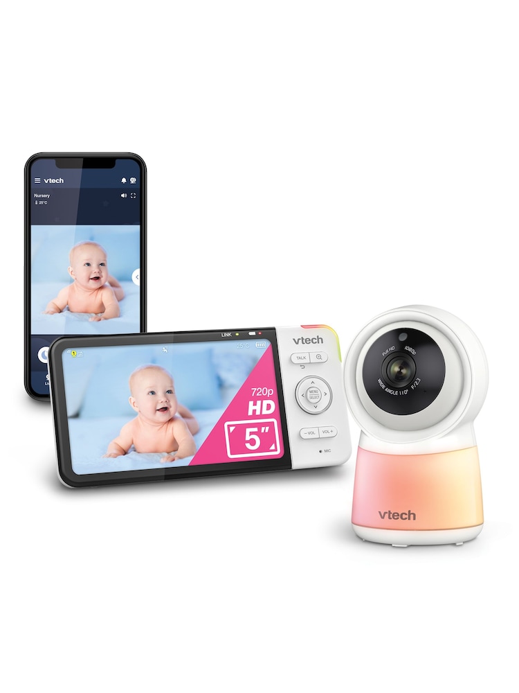 V-Tech RM5755HD 5 inch Smart WiFi 1080p Video Baby Monitor - Image 1 of 6