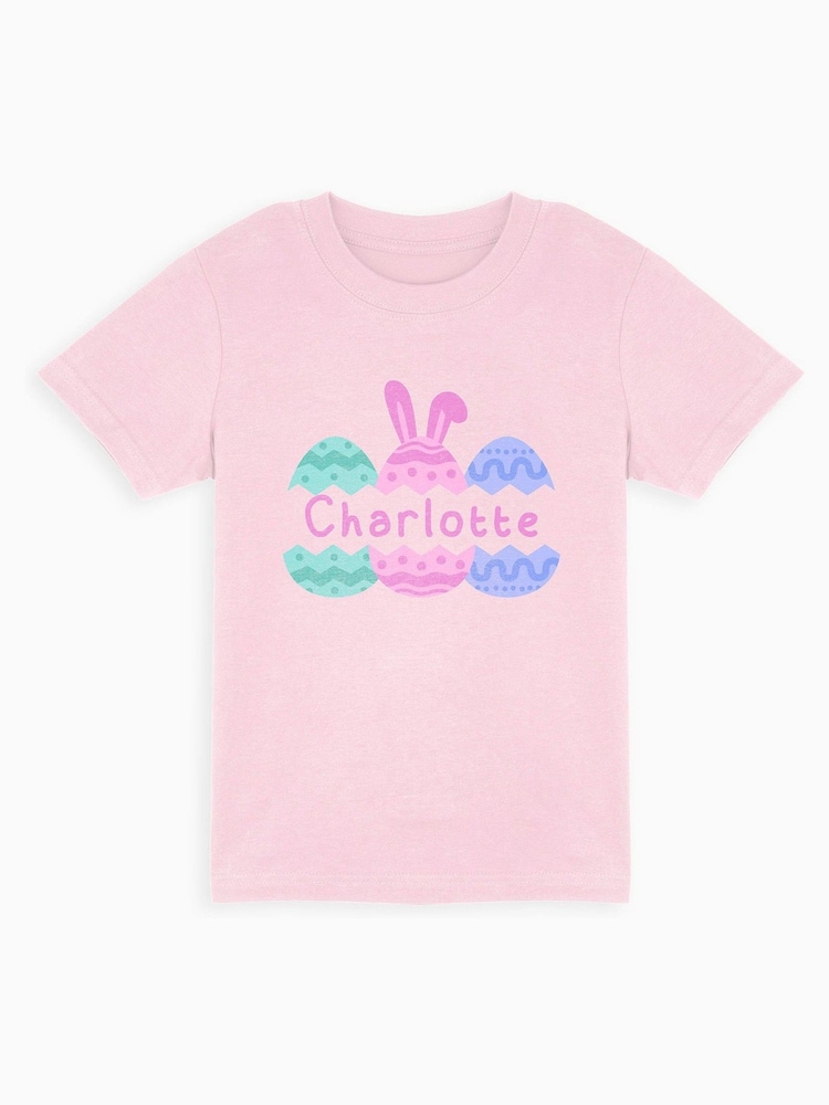 Dollymix Baby/Toddler 100% Cotton Personalised Cracked Easter Egg T-Shirt - Image 1 of 3