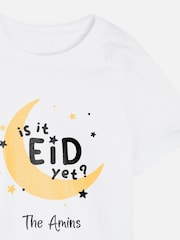 Dollymix Kids Personalised Is It Eid Yet White Pyjamas - Image 2 of 4