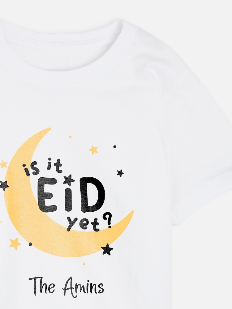 Dollymix Kids Personalised Is It Eid Yet White Pyjamas - Image 2 of 4