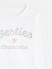 Dollymix Personalised Besties Logo White Pyjamas - Image 2 of 3