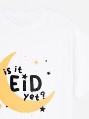 Dollymix Mens Personalised Is It Eid Yet White Pyjamas - Image 2 of 4