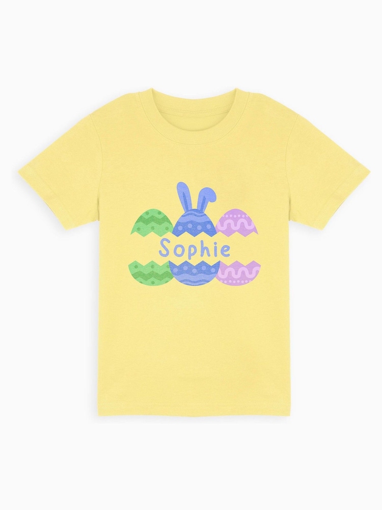Dollymix Baby/Toddler 100% Cotton Personalised Cracked Easter Egg T-Shirt - Image 1 of 3
