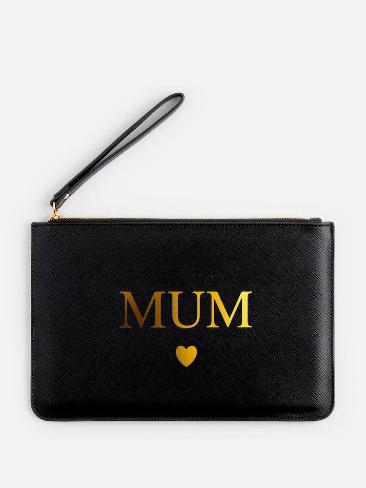 Mum Personalised Accessory Black Pouch by Dollymix - Image 1 of 4