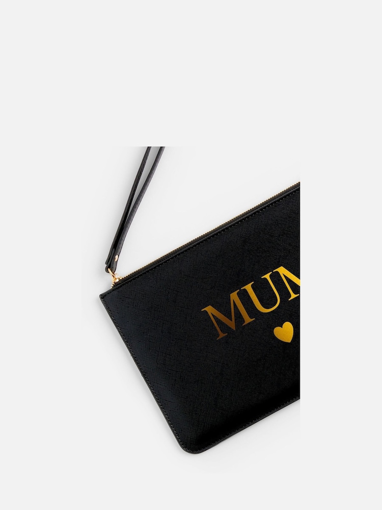 Mum Personalised Accessory Black Pouch by Dollymix - Image 2 of 4