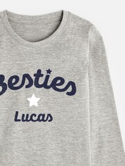 Dollymix Grey Personalised Besties Logo Pyjamas - Image 2 of 3