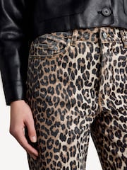 GANNI Animal Leopard Print Izey Denim Straight Jeans - Image 11 of 14