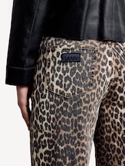 GANNI Animal Leopard Print Izey Denim Straight Jeans - Image 12 of 14