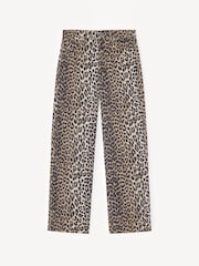 GANNI Animal Leopard Print Izey Denim Straight Jeans - Image 13 of 14