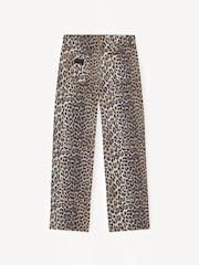 GANNI Animal Leopard Print Izey Denim Straight Jeans - Image 14 of 14