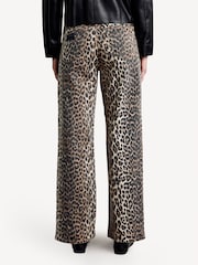 GANNI Animal Leopard Print Izey Denim Straight Jeans - Image 7 of 14