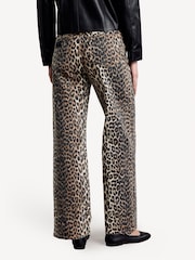 GANNI Animal Leopard Print Izey Denim Straight Jeans - Image 9 of 14