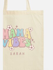 Mama Cream Personalised Vibes 100% Cotton Tote Bag by Dollymix - Image 1 of 4