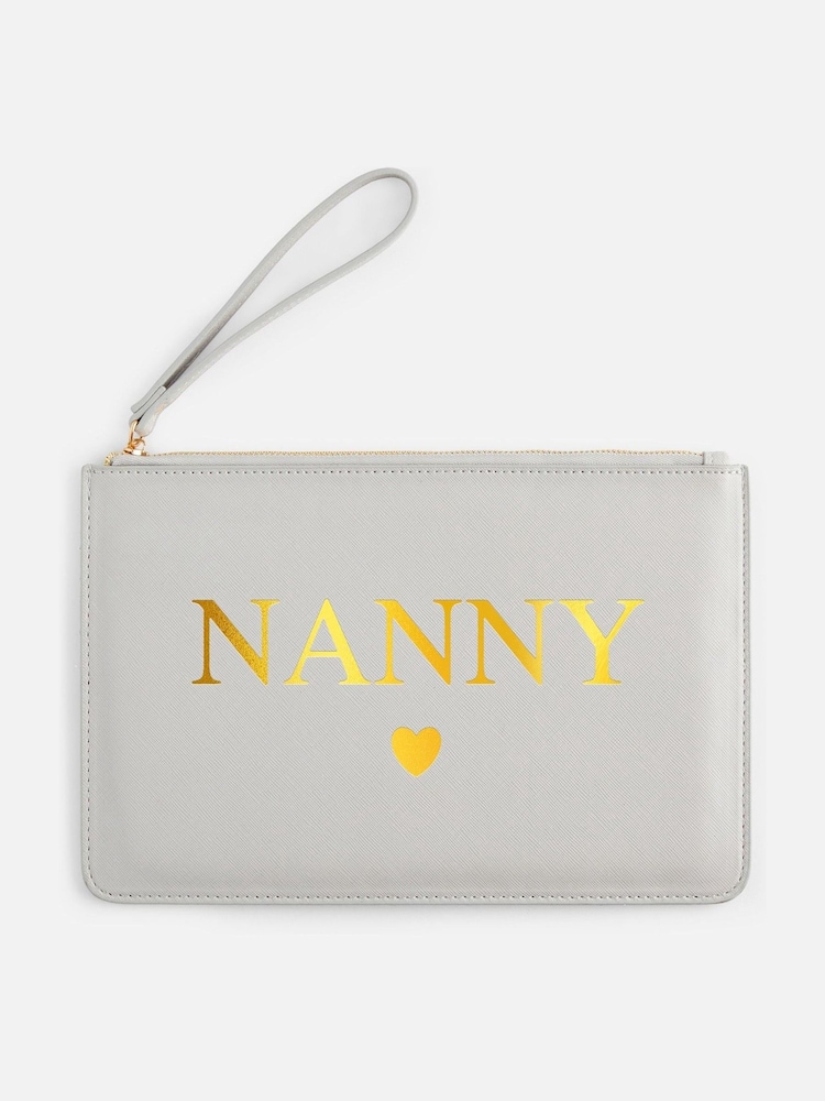 Nanny Grey Personalised Accessory Pouch by Dollymix - Image 1 of 4