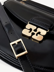 GANNI Black Small APO-G Patent Bag - Image 5 of 7