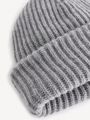 GANNI Grey Structured RIb Beanie - Image 3 of 3
