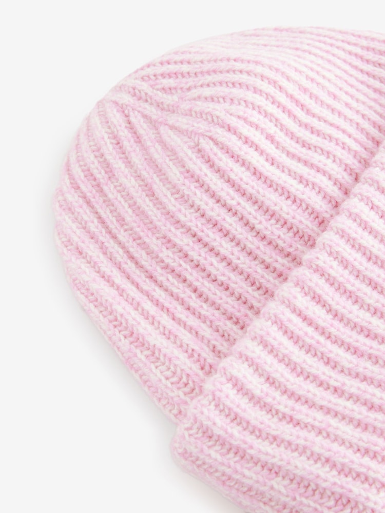 GANNI Pink Structured RIb Beanie - Image 3 of 3