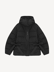 GANNI Black Oversized Tech Seersucker Puffer Jacket - Image 10 of 11