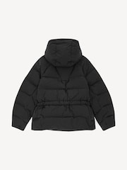 GANNI Black Oversized Tech Seersucker Puffer Jacket - Image 11 of 11