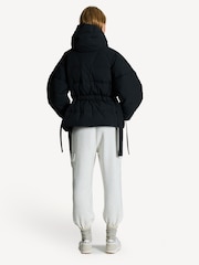 GANNI Black Oversized Tech Seersucker Puffer Jacket - Image 5 of 11