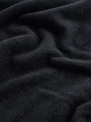 GANNI Black Fringed Wool Scarf - Image 2 of 4