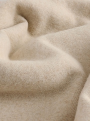 GANNI Cream Fringed Wool Scarf - Image 4 of 4