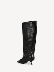 GANNI Black Eyelets Slouchy Naplack High Shaft Boots - Image 2 of 3