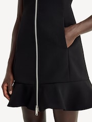GANNI Black Bonded Crepe Mini Dress - Image 4 of 6