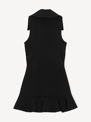 GANNI Black Bonded Crepe Mini Dress - Image 6 of 6