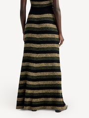 GANNI Black Mini Ribbed Merino Wool Maxi Skirt - Image 3 of 7