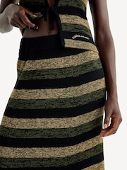 GANNI Black Mini Ribbed Merino Wool Maxi Skirt - Image 5 of 7
