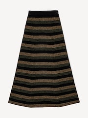 GANNI Black Mini Ribbed Merino Wool Maxi Skirt - Image 7 of 7