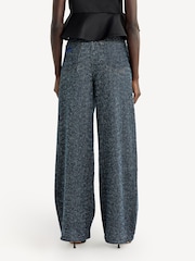 GANNI Blue Fluffy Denim Wide Leg Jeans - Image 3 of 8