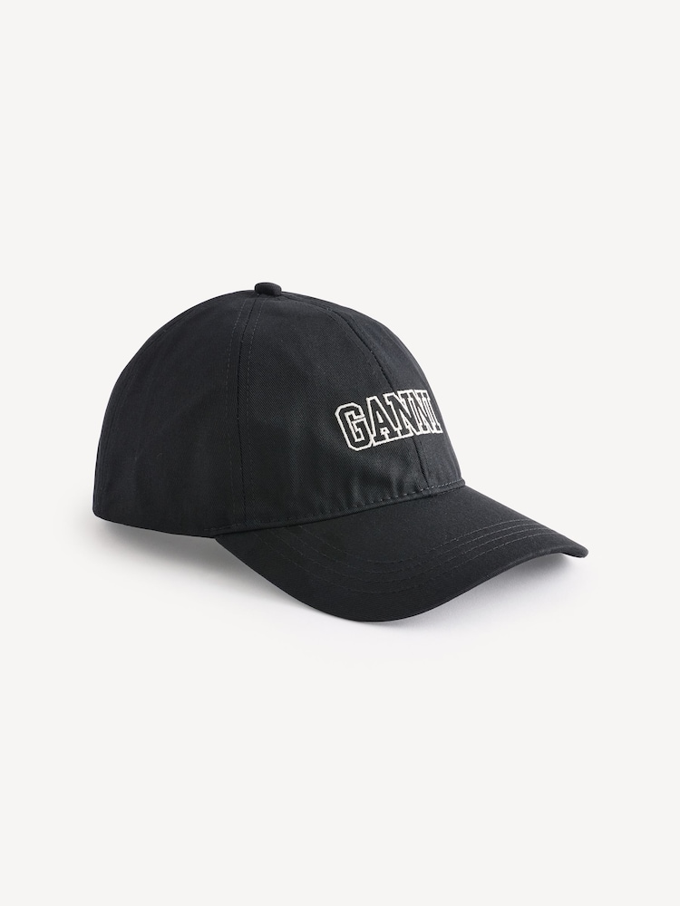GANNI Black Cap Hat - Image 1 of 3