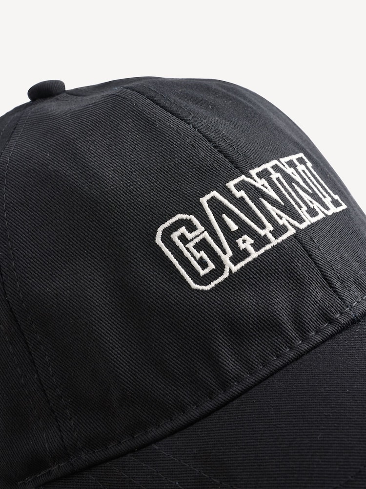 GANNI Black Cap Hat - Image 3 of 3